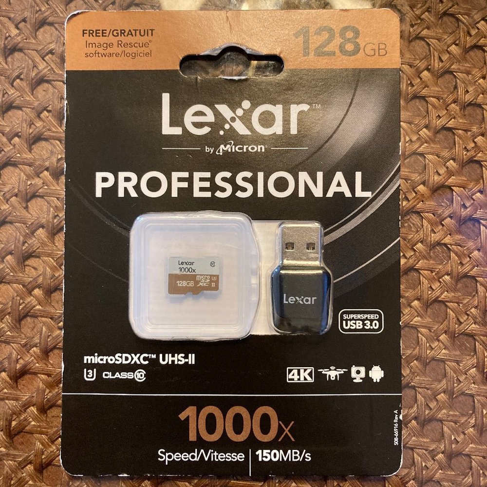 Lexar Professional 128gb microSDXC UHS-II